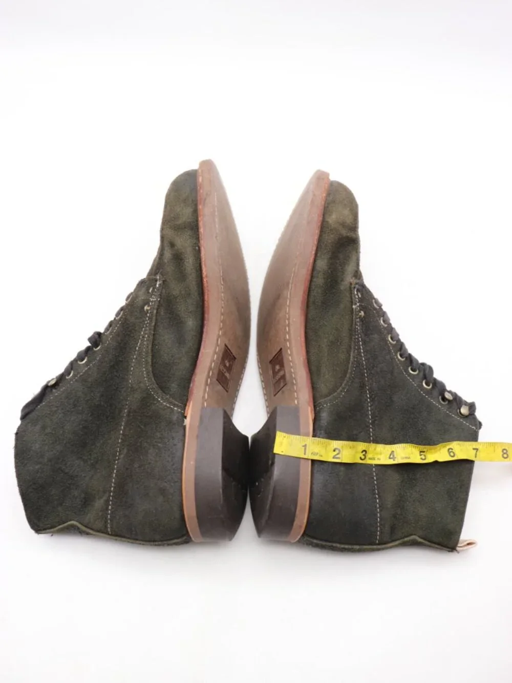 Rag & Bone Rowan Boot Men's Size 12 M Olive Green Suede Handmade USA Lace Up